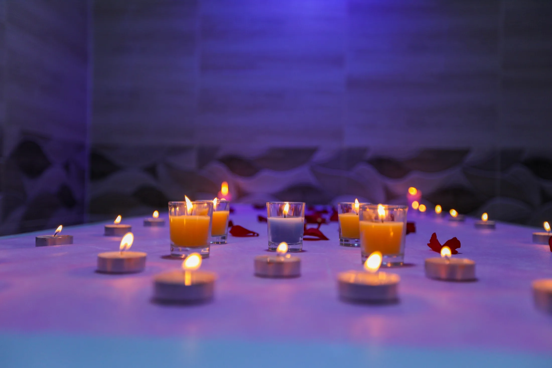 Candle detail at Marina VIP Spa