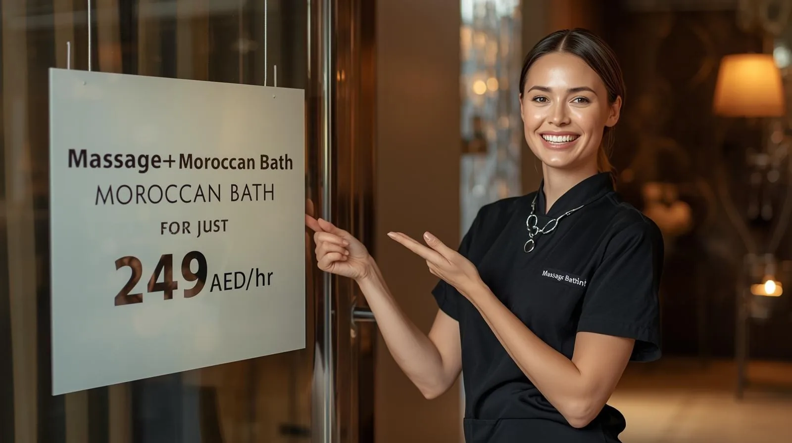 Massage + Moroccan bath for AED 249/hr