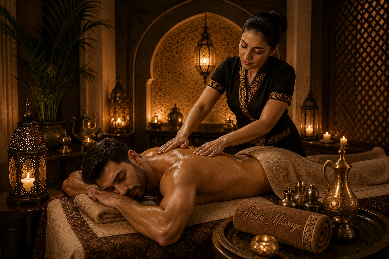 Authentic Arabic massage with oud oil at Impressive Spa Marina Dubai