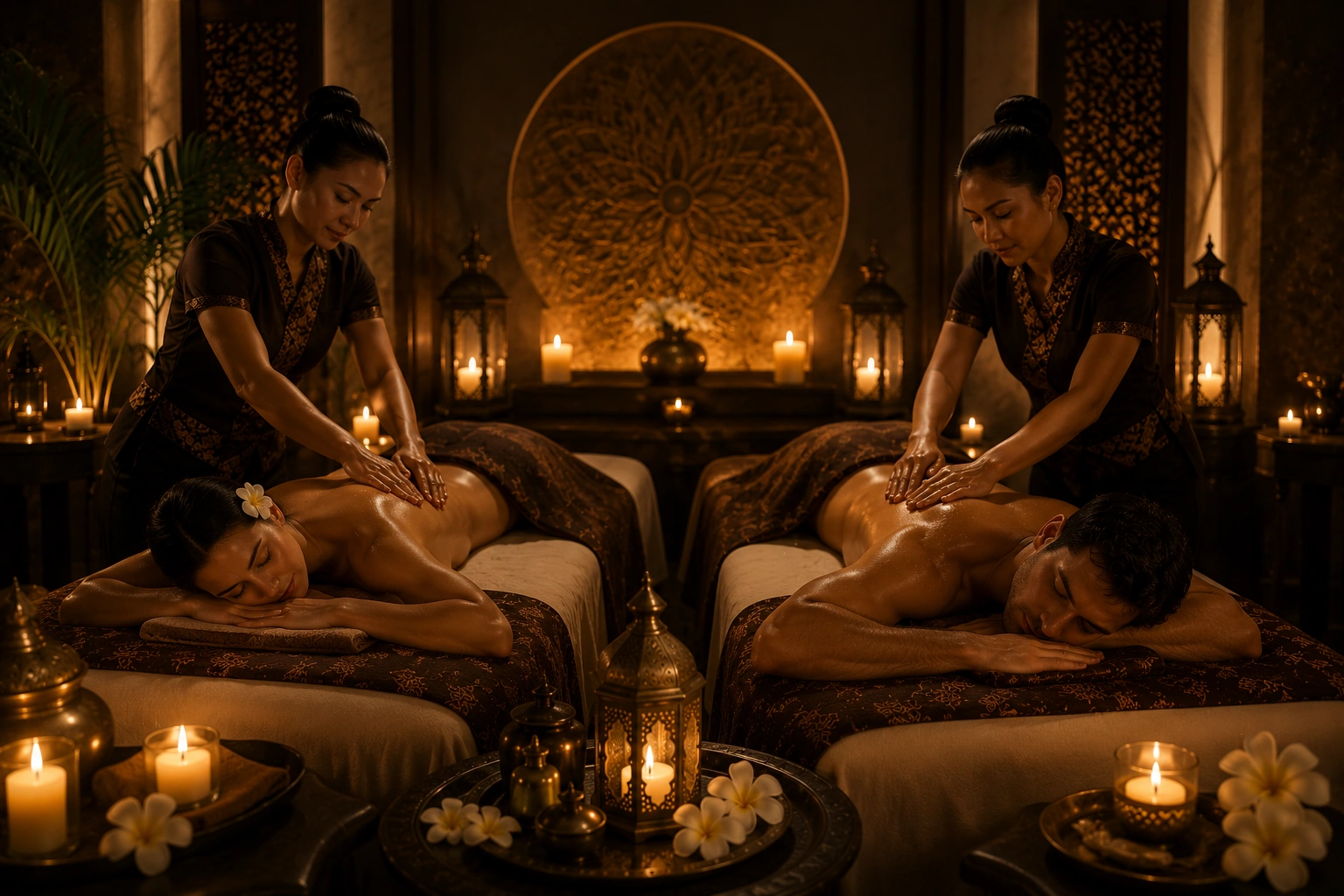 Private couples massage suite at Impressive Spa Marina Dubai