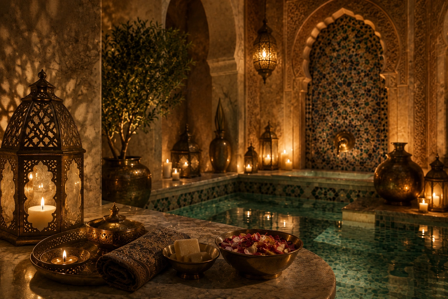 Authentic Moroccan Hammam bath at Impressive Spa Marina Dubai Marina